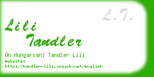 lili tandler business card